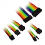 Pagarinātāju komplekts Kolink Core Adept pītā apvalkā — 6 gab., PET, vara vadi, 300–350 mm