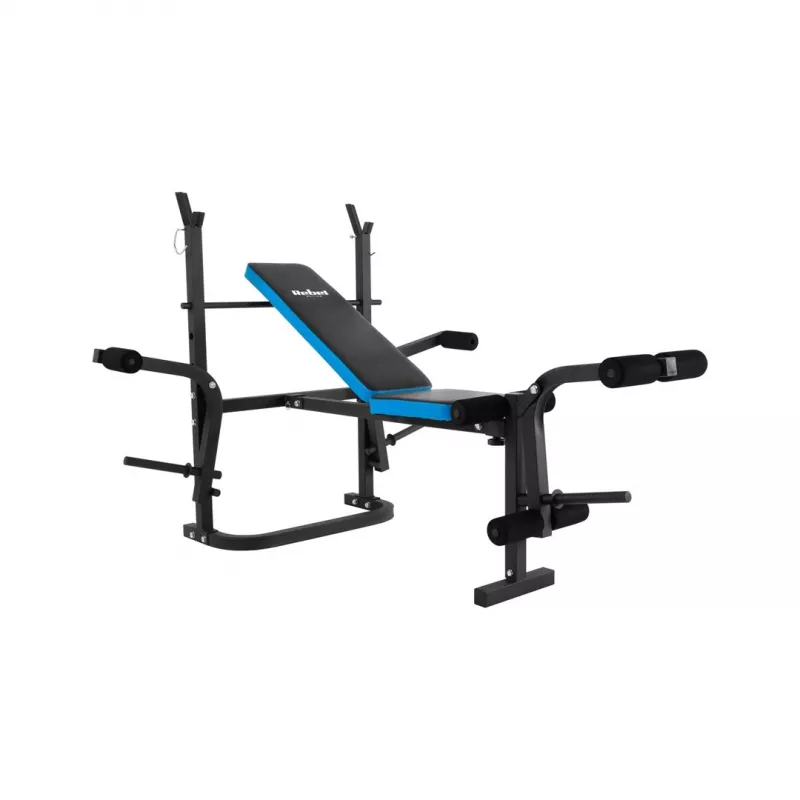 Pielāgojams daudzfunkcionāls treniņu sols Rebel RBA-2007 — regulējama atzveltne un sēdeklis, salokāms, 1610×1300×1005 mm, 18.6 kg