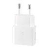 Sienas lādētājs USB-C Samsung EP-T2510 25W Balts, Universāls iekštelpu ātrais lādētājs ar PPS