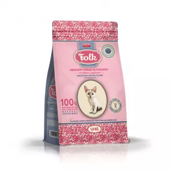 FOLK Maigs maltītes kaķēniem ar trusi un jēru - sausā barība kaķiem - 1,6kg