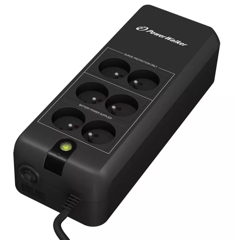 PowerWalker VFD 600 APFC FR Bezvadu (Offline) UPS 0.6 kVA 300 W 6 AC kontaktligzdas