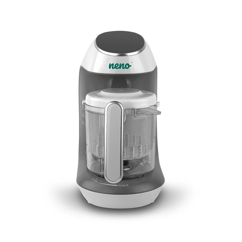 Baby pārtikas pagatavotājs Neno Cibo 300 W, 0.3 L bļoda, tvaicēšana un blendēšana, uzsildīšana, pelēks/balts