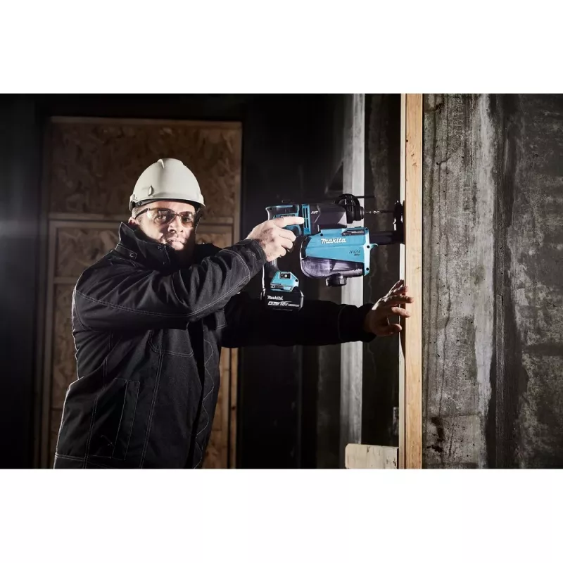 MAKITA DHR182ZU Bezvadu kombinētais āmurs, 18V, zils/melns, Bluetooth, bez akumulatora un lādētāja