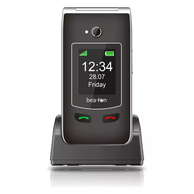 Beafon SL645plus_EU003B Sudraba krāsas salokāmais telefons