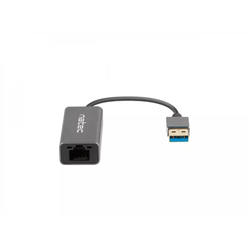 Natec Cricket NNC-1924 USB 3.0 Type-A uz RJ45 Ethernet adapteris, 1000 Mbit/s, 15 cm kabelis, melns