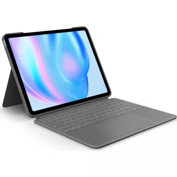 Logitech Combo Touch tastatūras maciņš QWERTY US International Smart Connector pelēks