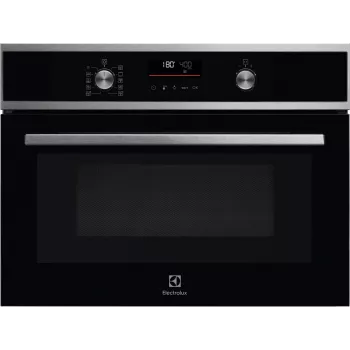 Iebūvējamā cepeškrāsns Electrolux EVL6E49X, kompakta 45 cm, metāls, melna, CombiQui