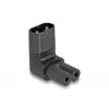 DeLOCK tīkla adapteris IEC 60320 C8 uz C7 spraudkontakts 2,5 A 90° melns