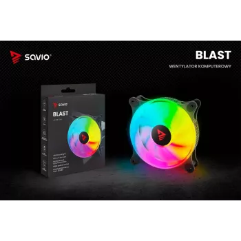 SAVIO Blast 120mm ARGB PWM korpusa ventilators - melns