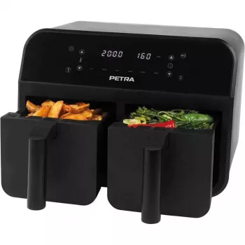 Gaisa fritieris Petra PT4750BLKVDEEU7, divkameru, 3,7 L, melns