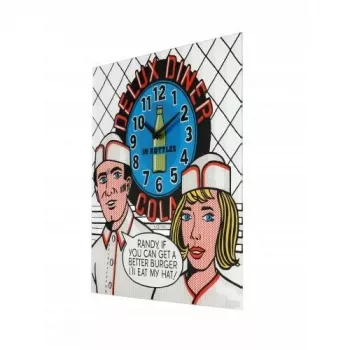 NeXtime klok 8167 Delux Diner sienas pulkstenis, 43x43 cm, daudzkrāsains