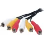 Audio RCA kabelis ShiverPeaks 40150-2.5 — 3 RCA savienotāji, 2.5 m