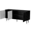 Cama 3D MOUNTAIN kumode 154x40x72 melns + zelta