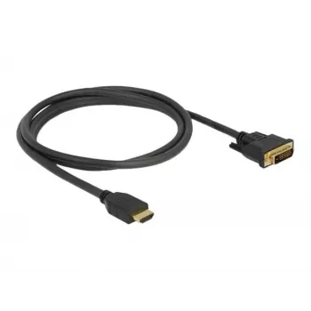 Video kabelis Delock 85653 1,5 m HDMI A tipa – DVI melns