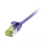 Patch kabelis RJ45, CAT6A 500Mhz, 3m, ceriņu, U/FTP, plāns apaļš d=3,8mm, TPE/LSZH (Superflex), AWG32, ar Cat.7 izejas kabeli, Synergy 21 (S217396V3)