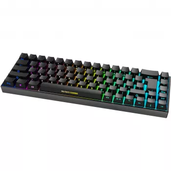 Deltaco GAM-100-DE - 65% mehāniskā tastatūra - USB + Bluetooth - QWERTZ - RGB - Melna