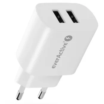Lādētājs 2x USB 2,4A 12W balts