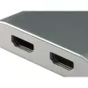 Equip 133464 MST adapteris no USB-C uz 2x HDMI (ligzdas), USB 3.2 Gen 1, 4096x2160 @30 Hz, 15 cm