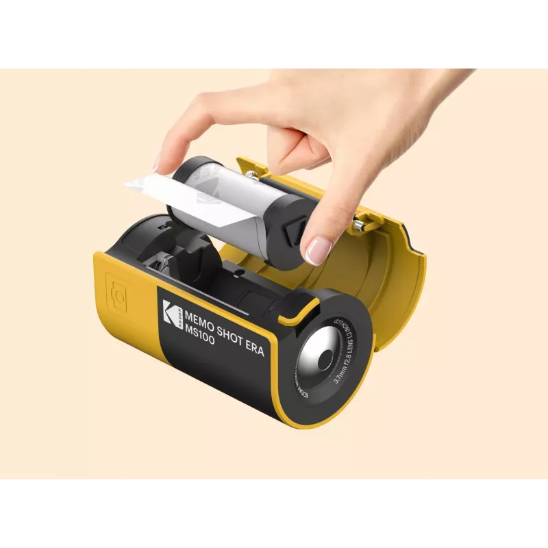 Kodak Memo Shot Era MS100 momentfoto kamera un etiķešu printeris, dzeltena