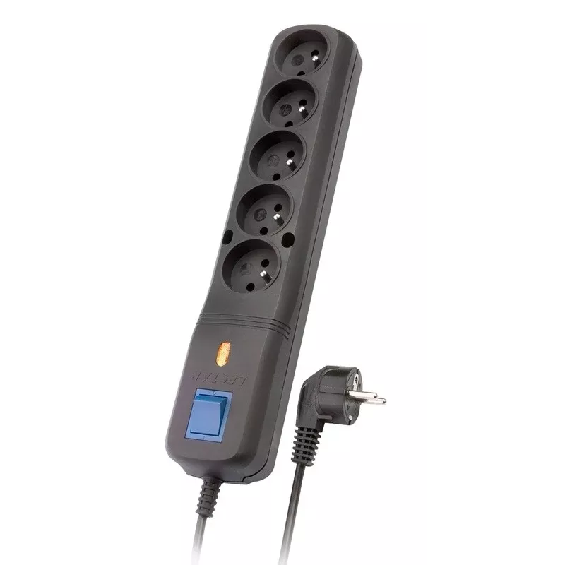 Lestar 5w Lv-530wa pārsprieguma aizsargs, 1,5m, Melns