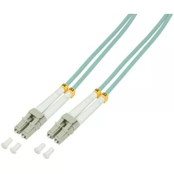 Logilink optiskā šķiedras pārlēcējs LC daudzmodu (M) - LC daudzmodu (M) 1 m OM3 50/125 µm bezhalogēna akvamarīns (FP3LC01)