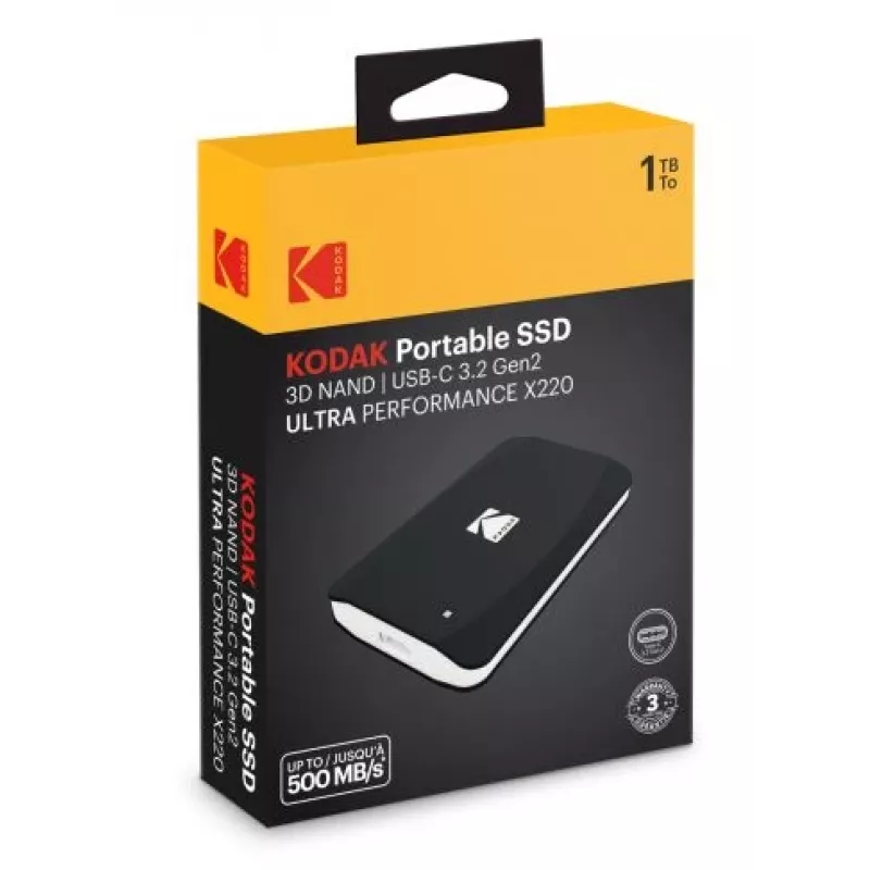 Kodak X220 1 TB portatīvais SSD disks, USB 3.2 Gen2