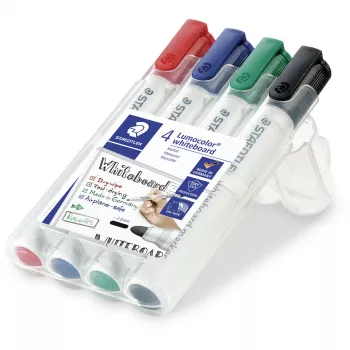 Marķieris Staedtler Lumocolor 351 WP4 Bullet tip Melns Zils Zaļš Sarkans