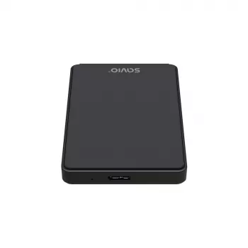 Ārējais HDD/SSD korpuss SAVIO AK-65 Melns 2.5 collu SATA USB 3.0 5 Gbit/s Micro-USB