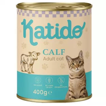 KATIDO Calf - slapjā barība kaķiem - 400g