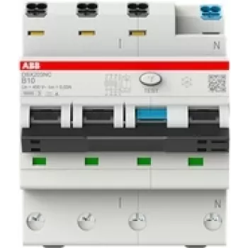 ABB RCBO Slēdzis DSX203NCA-B16/0.03 6kA 3P+N A B 16A 30mA (2CSR256192R1165)