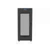Lanberg FF01-6627-23BL stāvošais 19 inch skapis 27U 600x600 mm melns