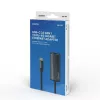 SAVIO AK-56 USB-C 3.1 Gen.1 (vīrietis) uz RJ-45 Gigabit Ethernet (sieviete), 1000 Mbps, pelēks