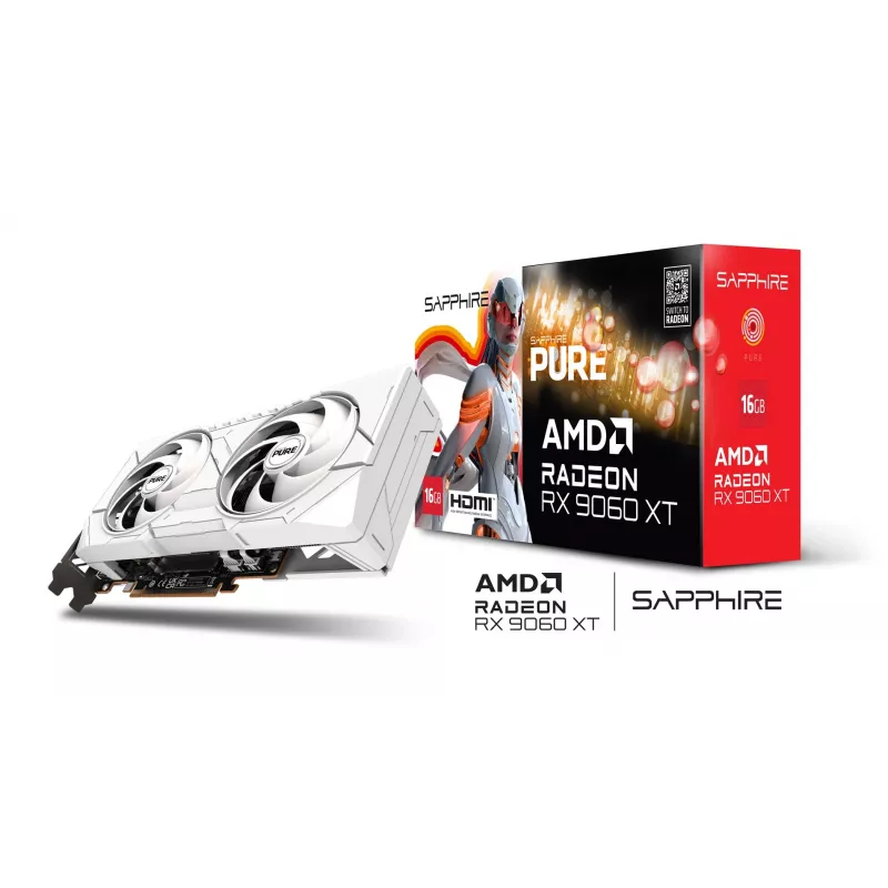 SAPPHIRE PURE Radeon RX 9060 XT Gaming OC 16GB grafiskā karte