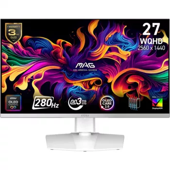 MSI MAG 272QPWDE X28 26.5 collu QHD QD-OLED spēļu monitors