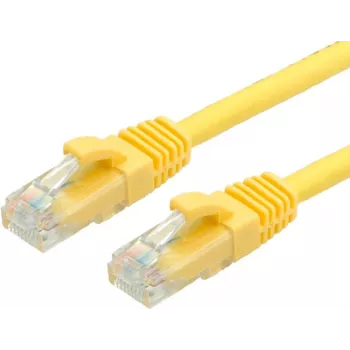 VALUE - Patch-Cable - RJ-45 (Vīrietis) uz RJ-45 (Vīrietis) - 1,5 m - UTP - CAT 6a - Lietā forma - Dzeltena, RAL 1004 (21.99.1482)