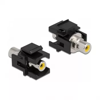 Keystone modulis DeLOCK 86740 Plakans Melns RCA