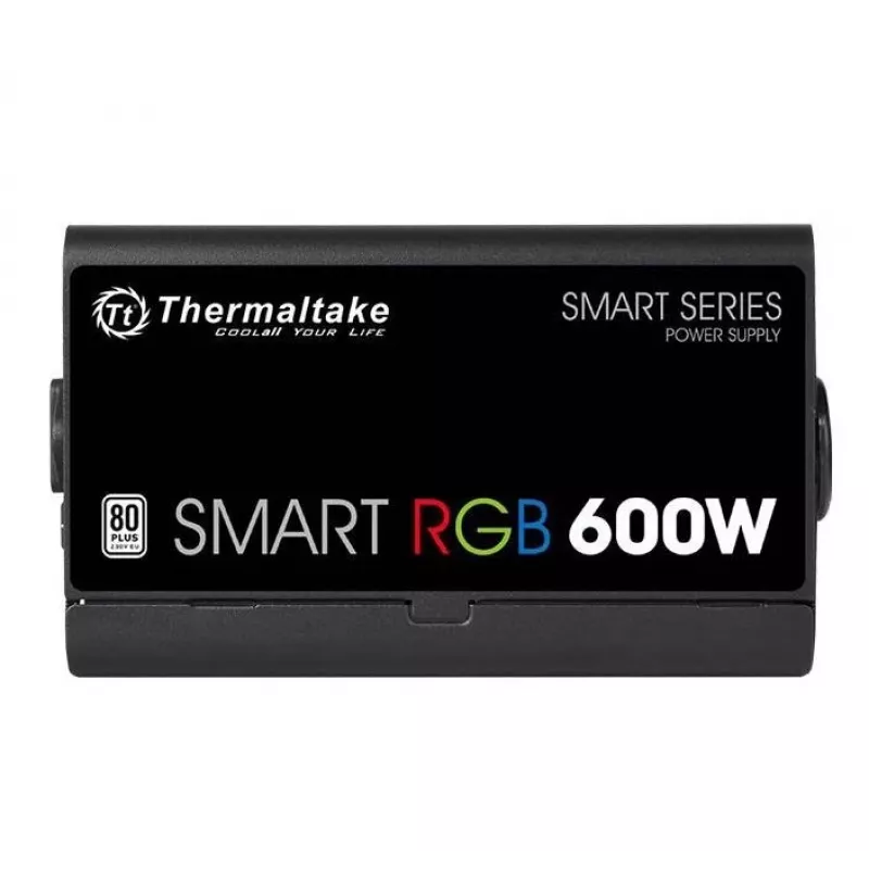 Thermaltake SMART RGB PS-SPR-0600NHSAWE-1 - Barošanas bloks (iekšējais) - ATX12V 2.3 - 80 PLUS - 600 W - aktīvais PFC - Melns