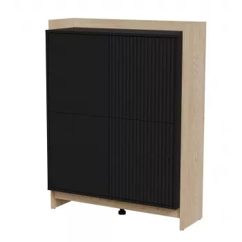 Cama PORTO kumode 100x38x130 ozols/melns