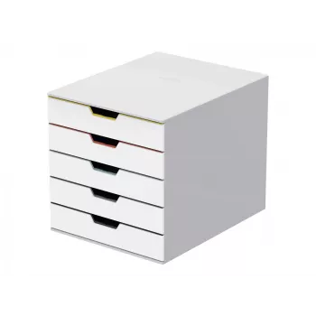 Dokumentu kārtošanas kaste Durable VARICOLOR Mix 5, plastmasa, daudzkrāsaina, balta, 762527