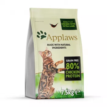 APPLAWS Chicken with lamb - sausā kaķu barība - 7,5 kg