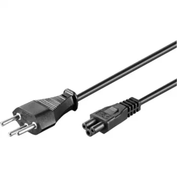 Wentronic Goobay strāvas kabelis Šveice, 1,8 m, melns - Šveices spraudnis (Type J, SEV 1011) > ierīces ligzda C5 (93960)
