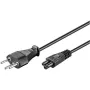 Wentronic Goobay strāvas kabelis Šveice, 1,8 m, melns - Šveices spraudnis (Type J, SEV 1011) > ierīces ligzda C5 (93960)