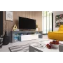 Cama TV statīvs TORO 158 pelēks/balts glancēts