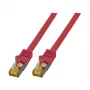 EFB-Elektronik RJ45 savienojuma kabelis Cat.6A S/FTP LSZH Cat.7 neapstrādāts vads Sarkans 5m (MK7001.5R)