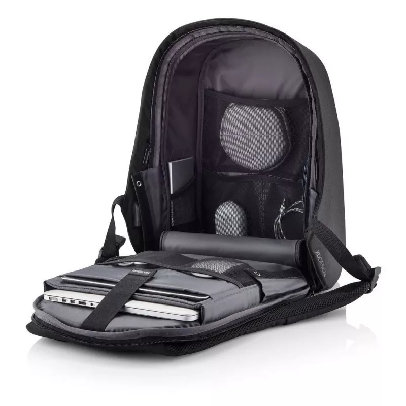 Mugursoma XDDESIGN P705.291 Antracīta — 18 L, nodalījumi klēpjdatoram un planšetei, fiksējams galvenais rāvējslēdzējs