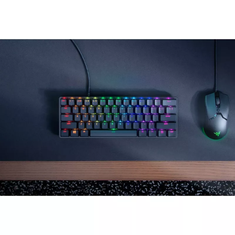 Razer Huntsman Mini, Gaming tastatūra, melna, DE-Layout, Razer Lineārie optiskie (sarkanie)