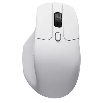 Pele Keychron M6 labā roka RF bezvadu + Bluetooth + USB-C optiskā 30000 DPI balta