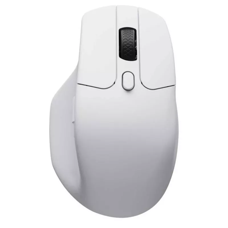 Pele Keychron M6 labā roka RF bezvadu + Bluetooth + USB-C optiskā 30000 DPI balta