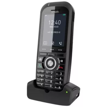 Snom M70 DECT telefona klausule ar zvanītāja ID, melna