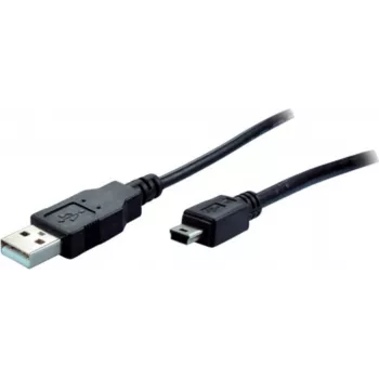USB kabelis S/CONN 14-16045 3m Mini-USB B USB A Melns